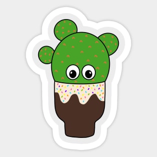 Cute Cactus Design #316: Cactus In A Yummy Pot Sticker